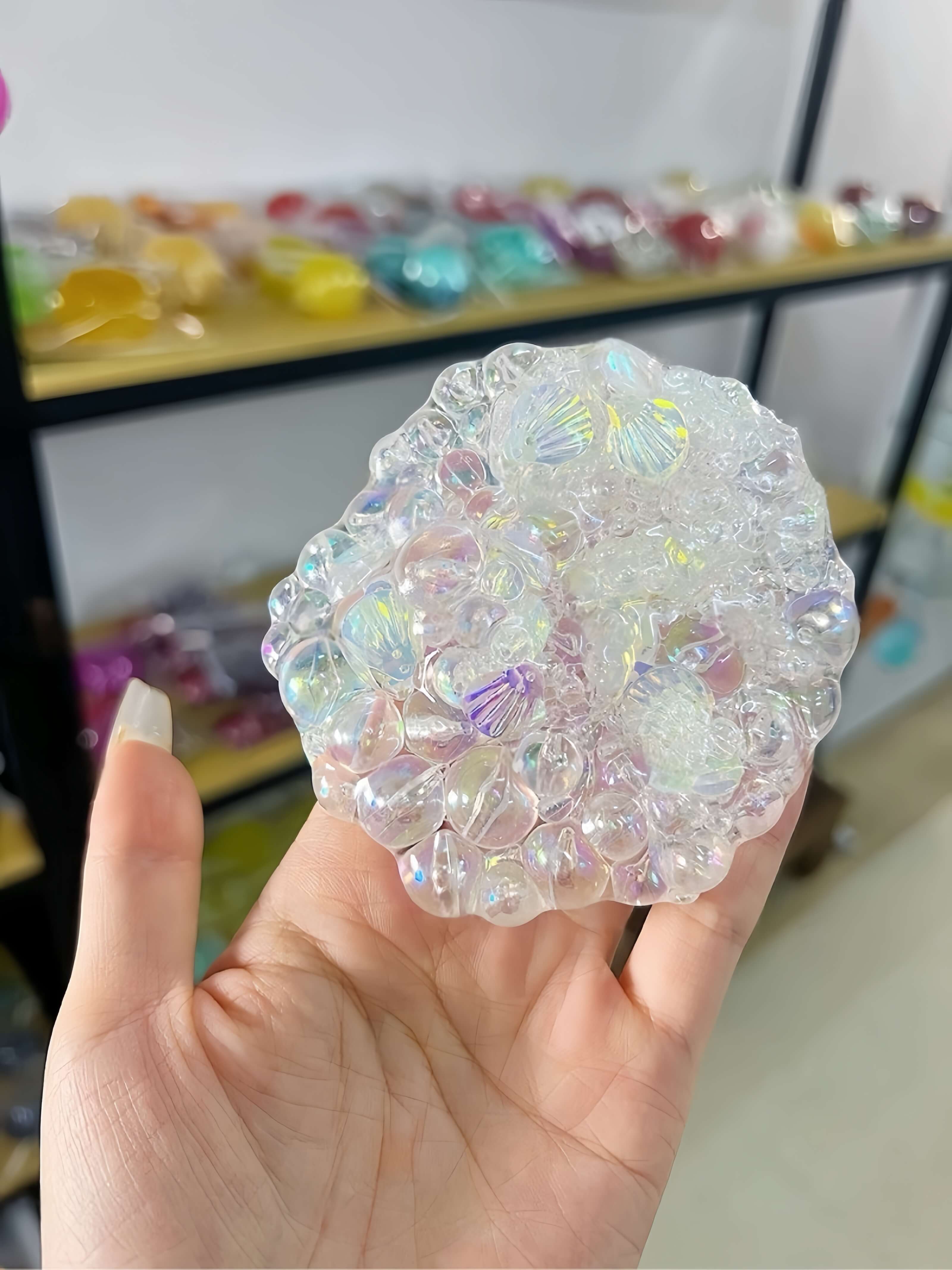 [CHIBOKI]Pearl Squishy Ball – Handmade Stress Relief Toy for All Ages | Pearl Ball