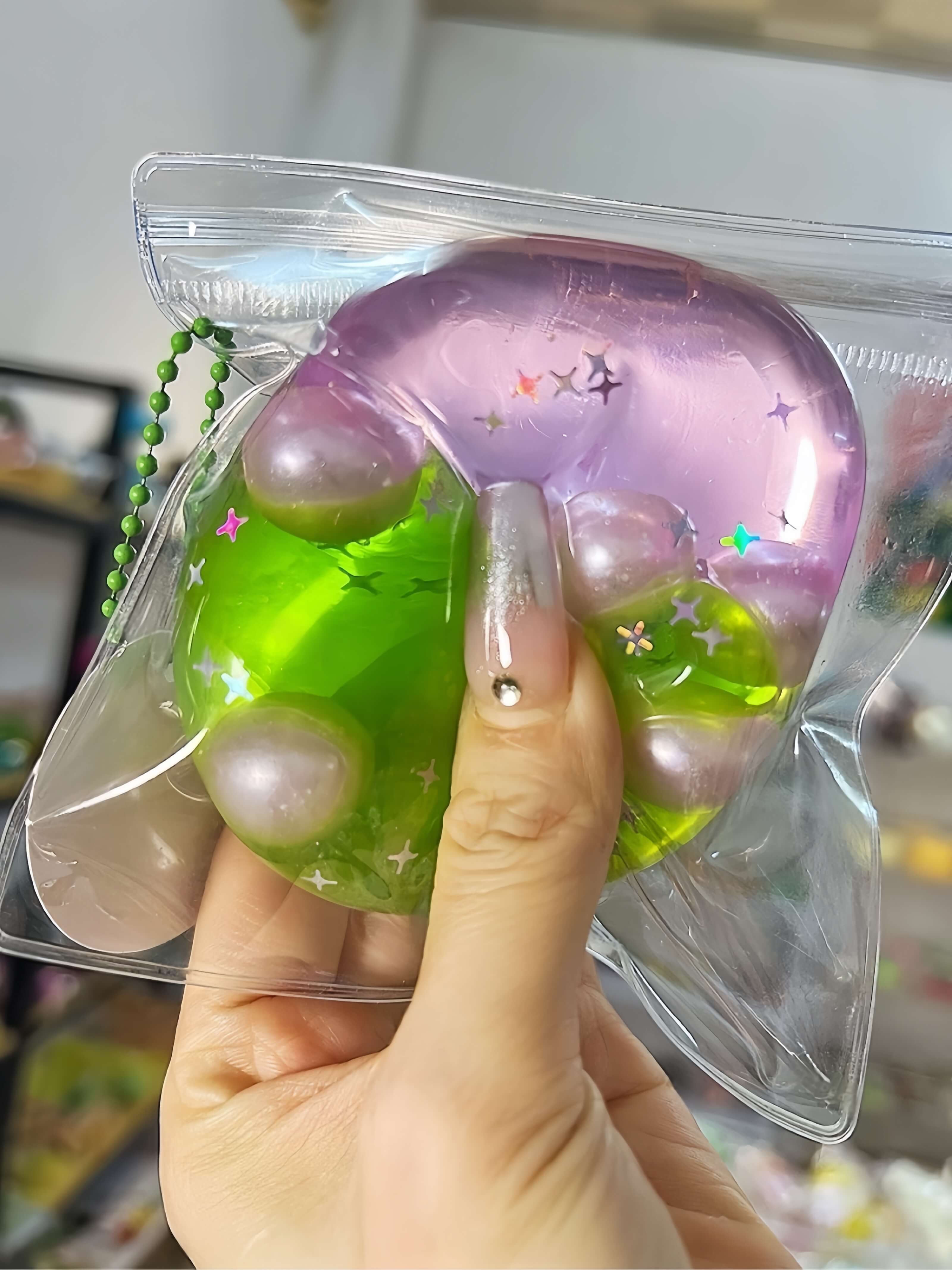 [CHIBOKI]2025 Summer Heavyweight New Arrival! Original Layered Dual - color Flowing Sand Handmade Stress Relief Ball