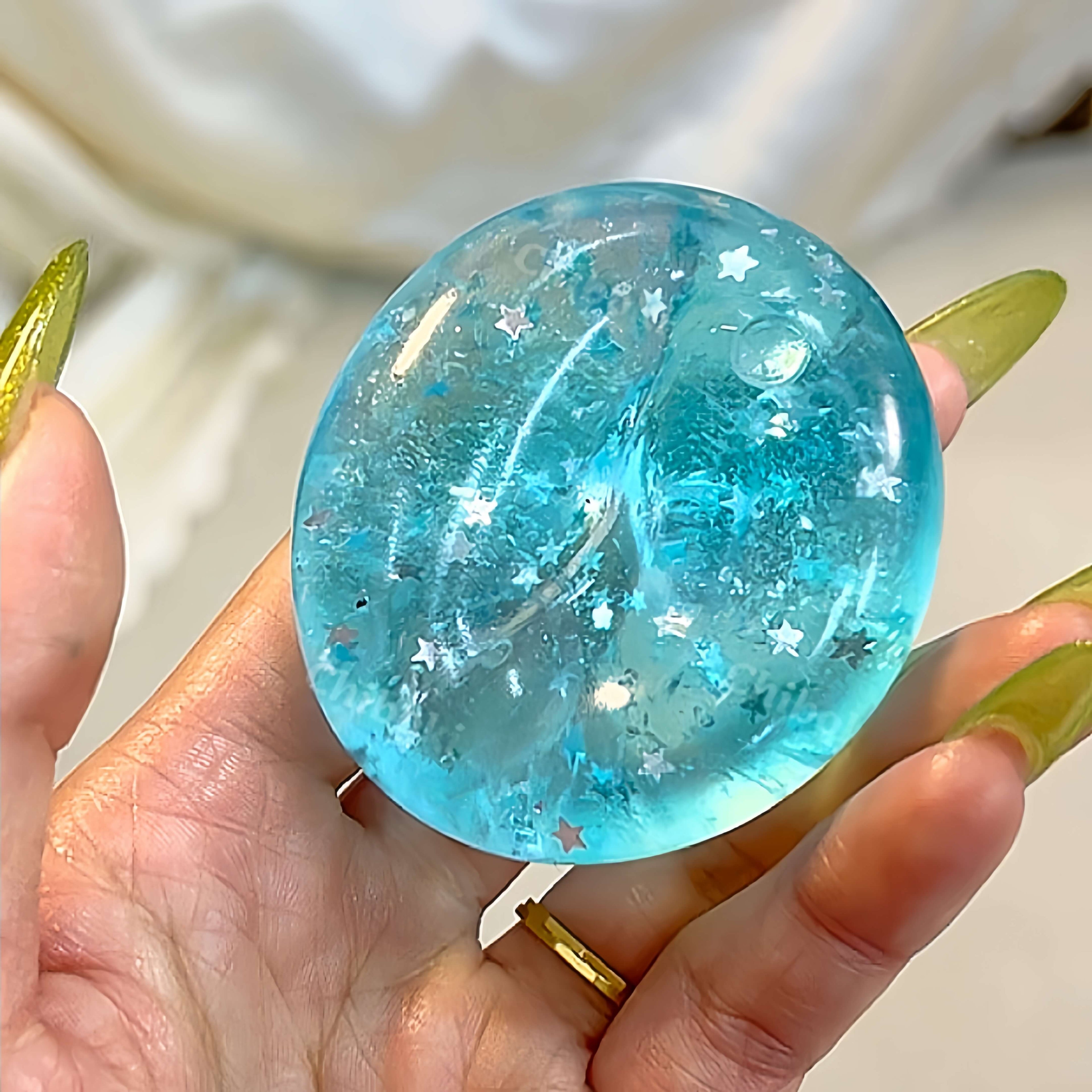 [CHIBOKI]Soft Colorful Star Malleable Vaseline - like Creamy Mini Handmade Stress Relief Ball