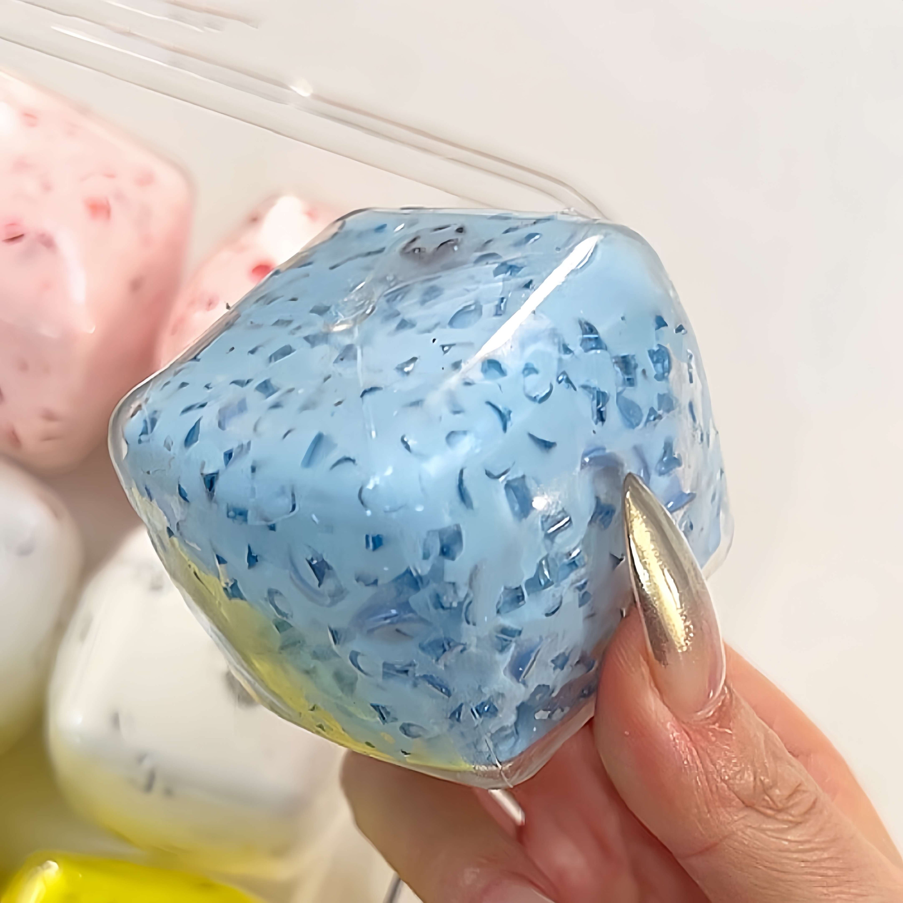 [CHIBOKI]Original Freeze-Dried Yogurt Stress Ball – Handmade Square Decompression Fidget Toy