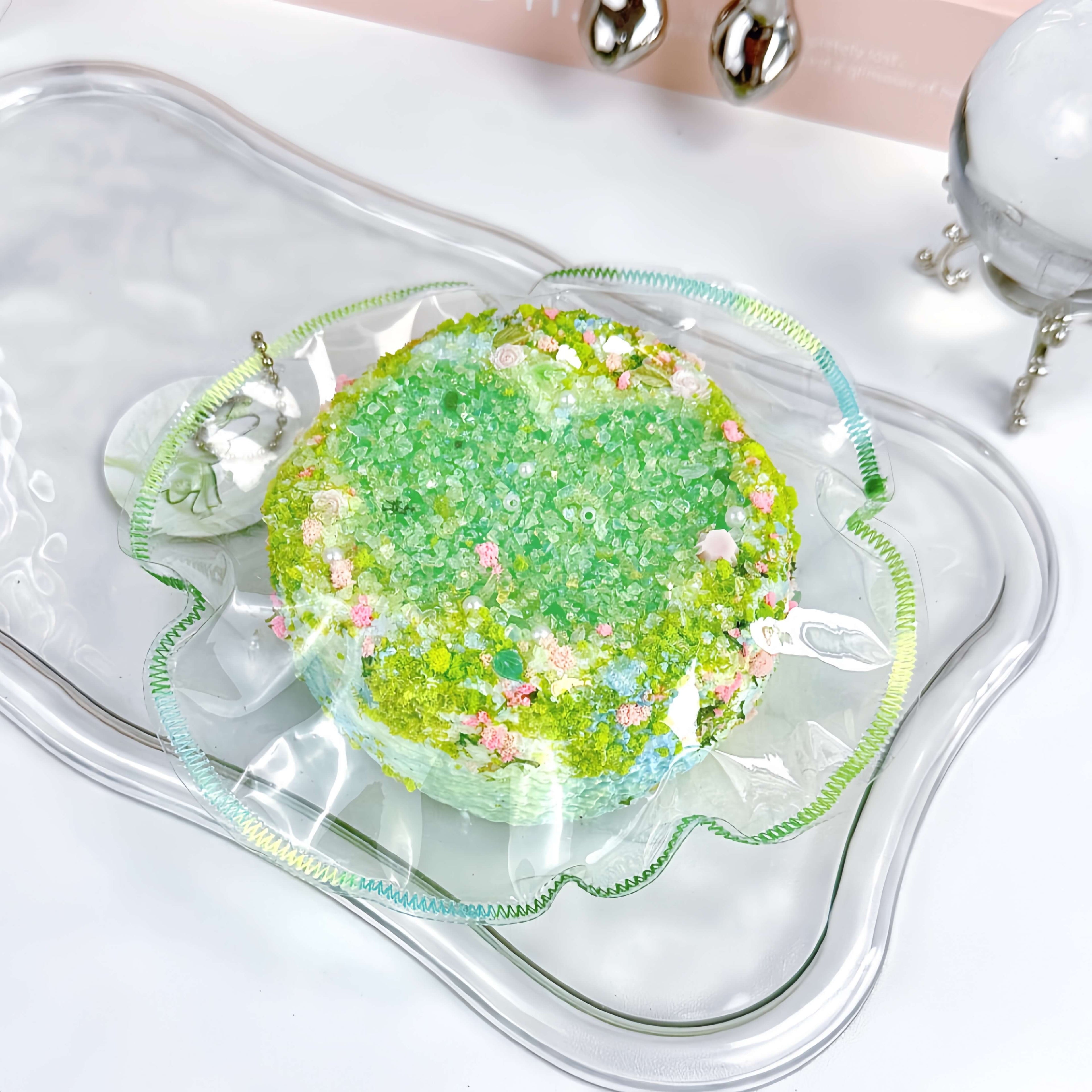 [Clear Silicone Squishy] Emerald Fantasy | Butterfly Pool