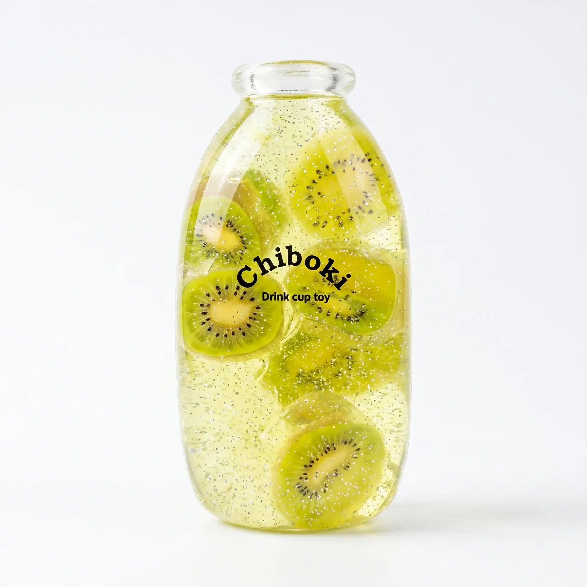 [CHIBOKI] Clear Bottle Squishy Ball – Handmade Stress Relief Desk Toy | Crystal & Soda Bottle