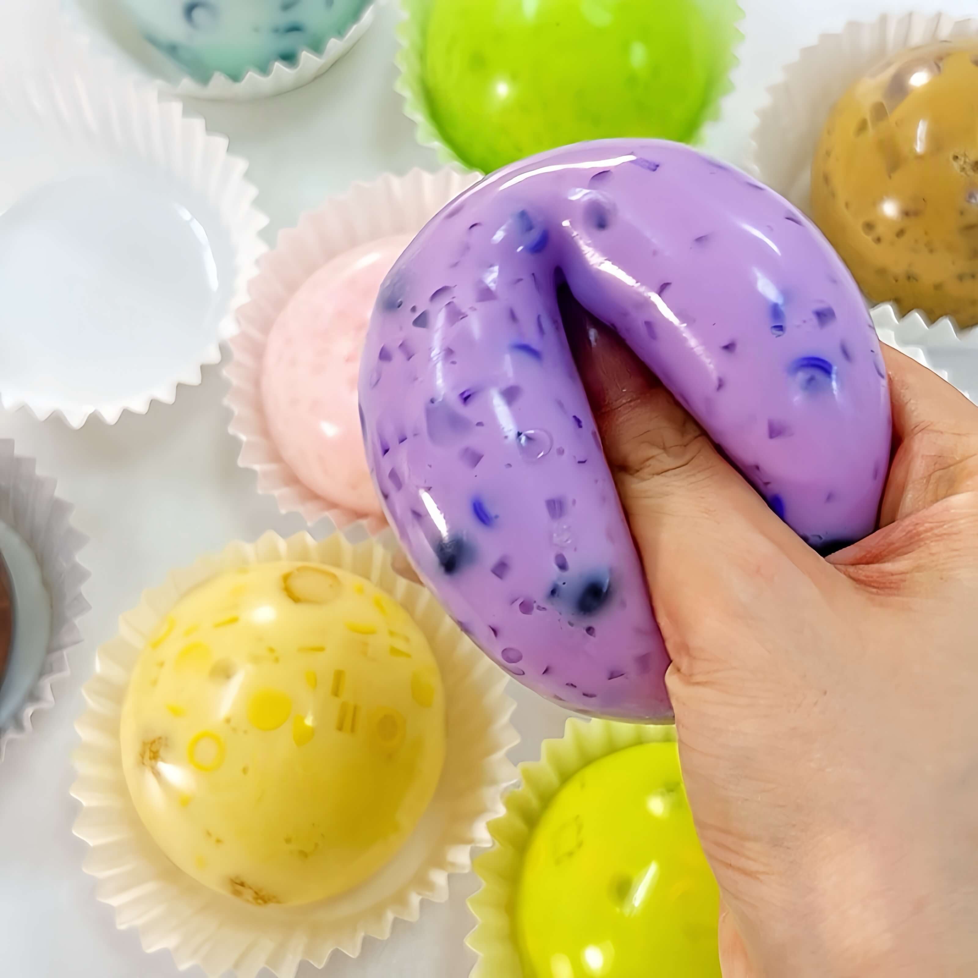[CHIBOKI] Cream Cheese & Jumbo Candy Block Handmade Stress Relief Ball