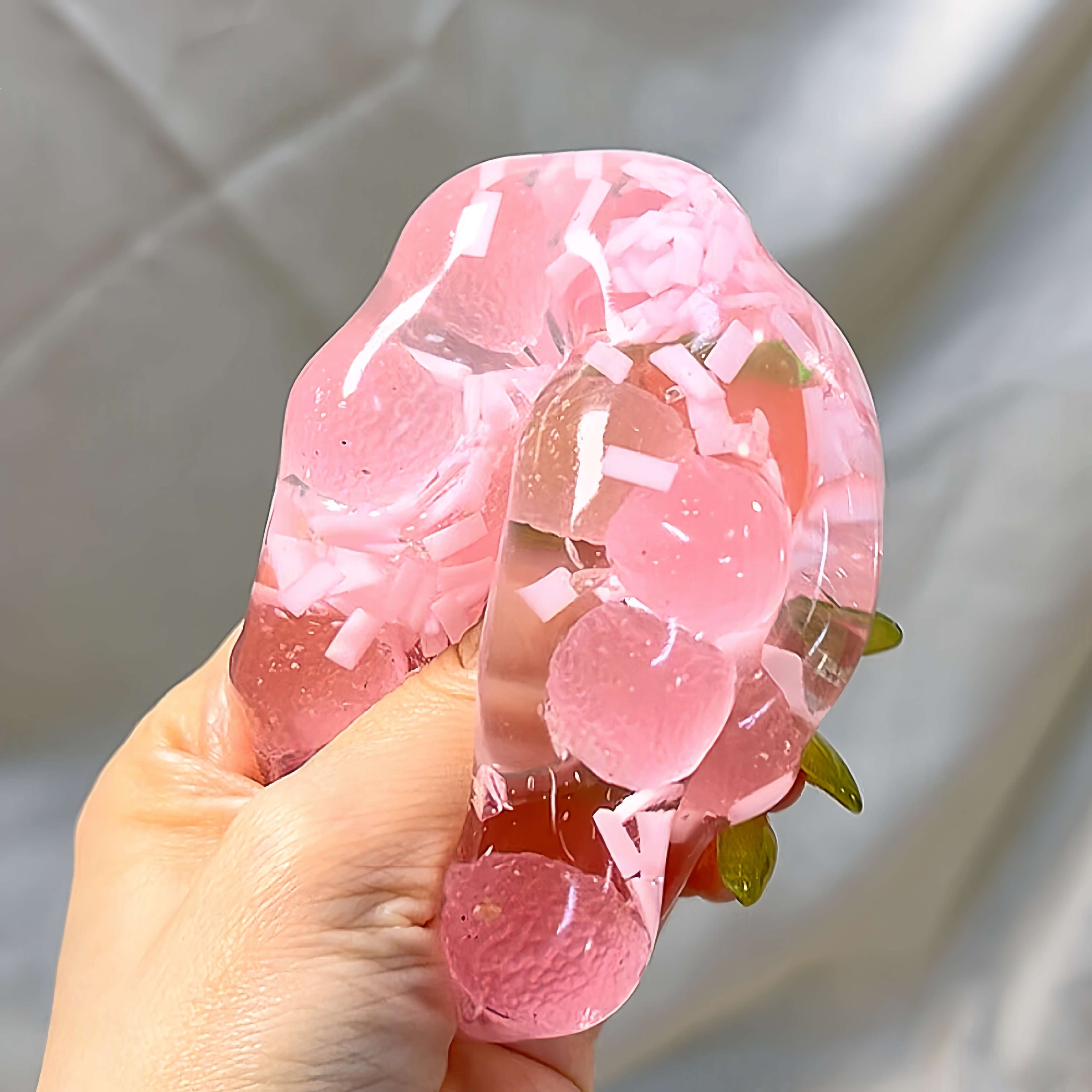 [CHIBOKI]Pearl Squishy Ball – Handmade Stress Relief Toy for All Ages | Hard Candy Texture