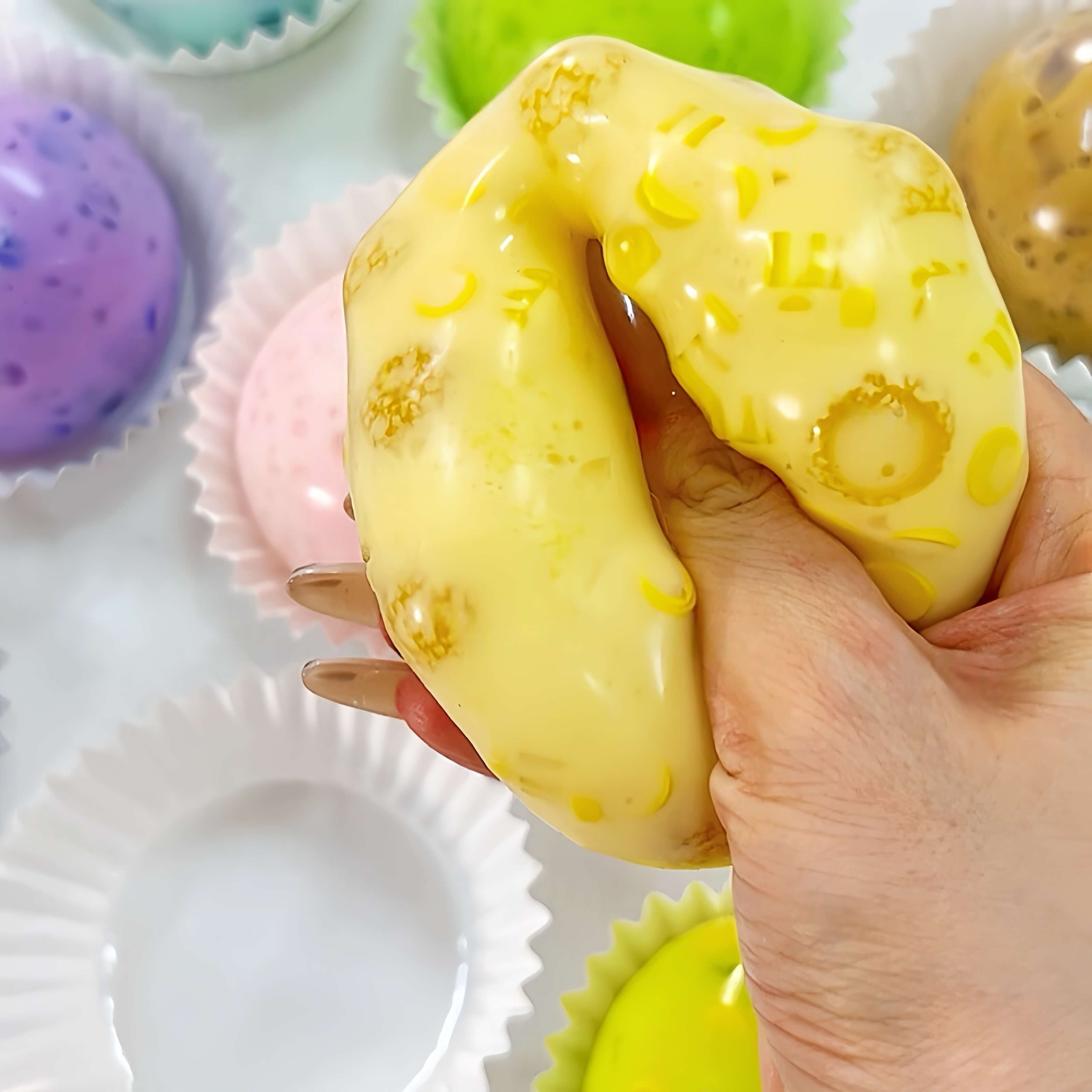 [CHIBOKI] Cream Cheese & Jumbo Candy Block Handmade Stress Relief Ball