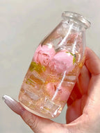 [CHIBOKI]Clear Bottle Squishy Ball – Handmade Stress Relief Desk Toy | Fruit Tea Bottle