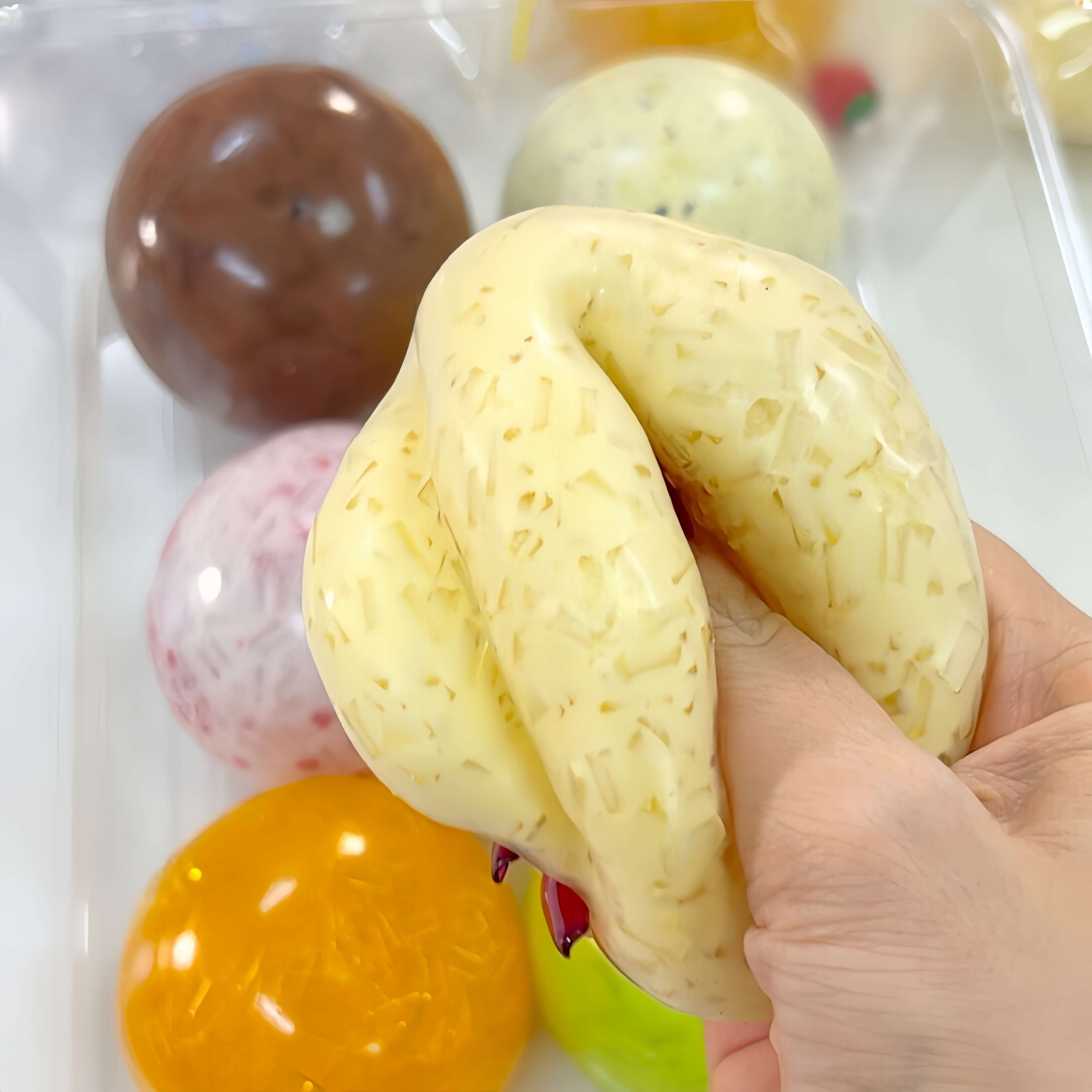 [CHIBOKI]Handmade Ultra-Soft Butter Gel Squishy Toy – Light Compression Stress Relief Ball, Great Gift for Children & Adults