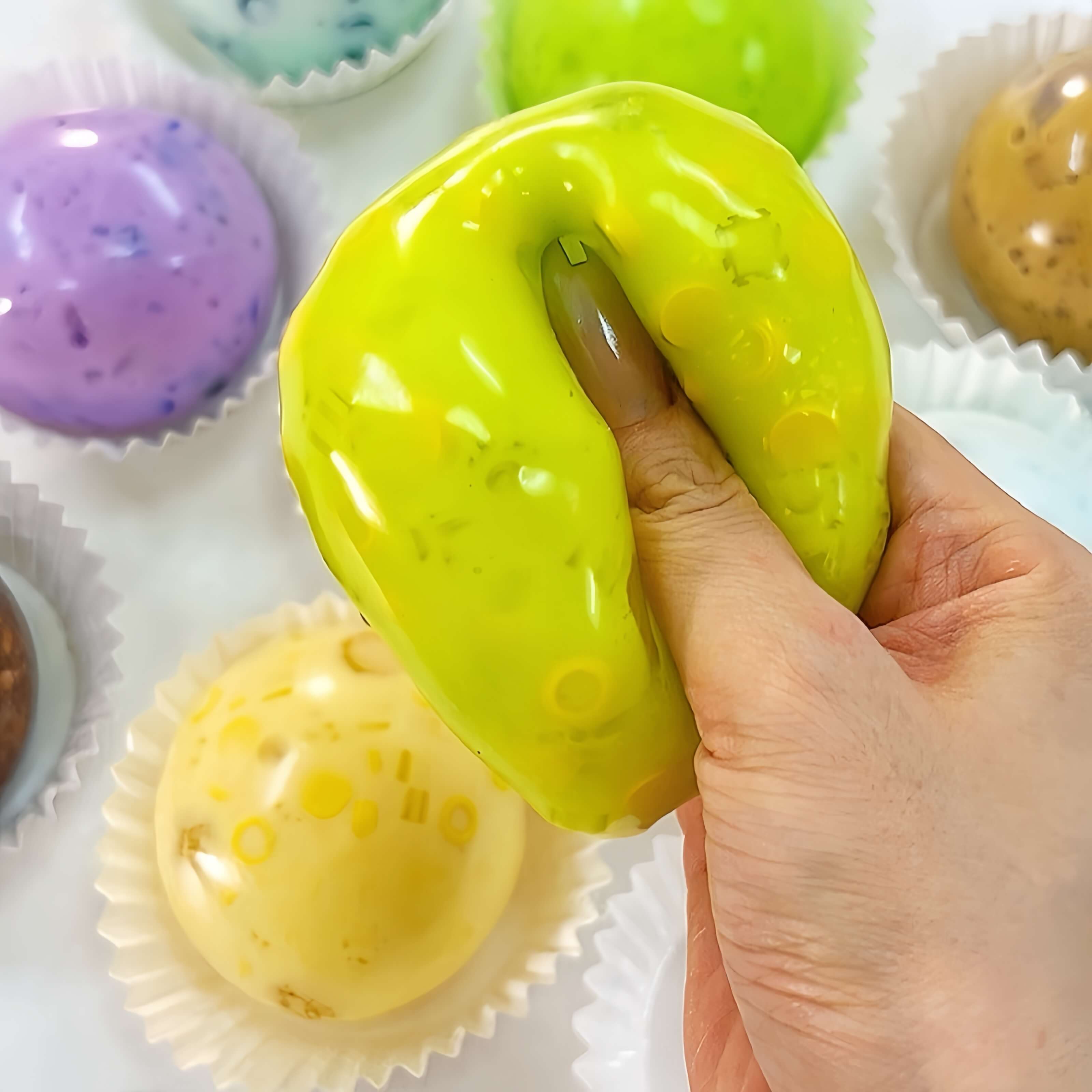[CHIBOKI] Cream Cheese & Jumbo Candy Block Handmade Stress Relief Ball