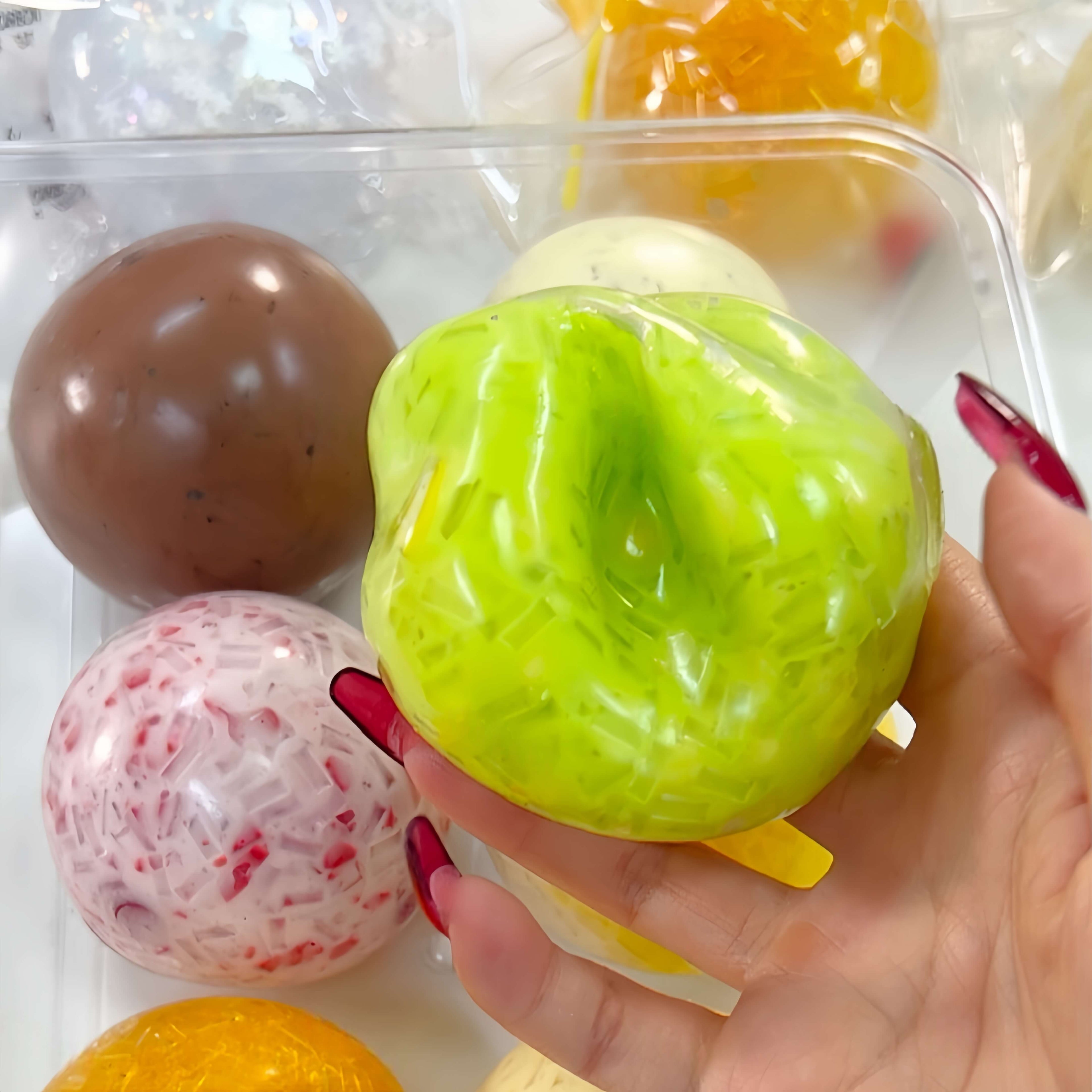 [CHIBOKI]Handmade Ultra-Soft Butter Gel Squishy Toy – Light Compression Stress Relief Ball, Great Gift for Children & Adults