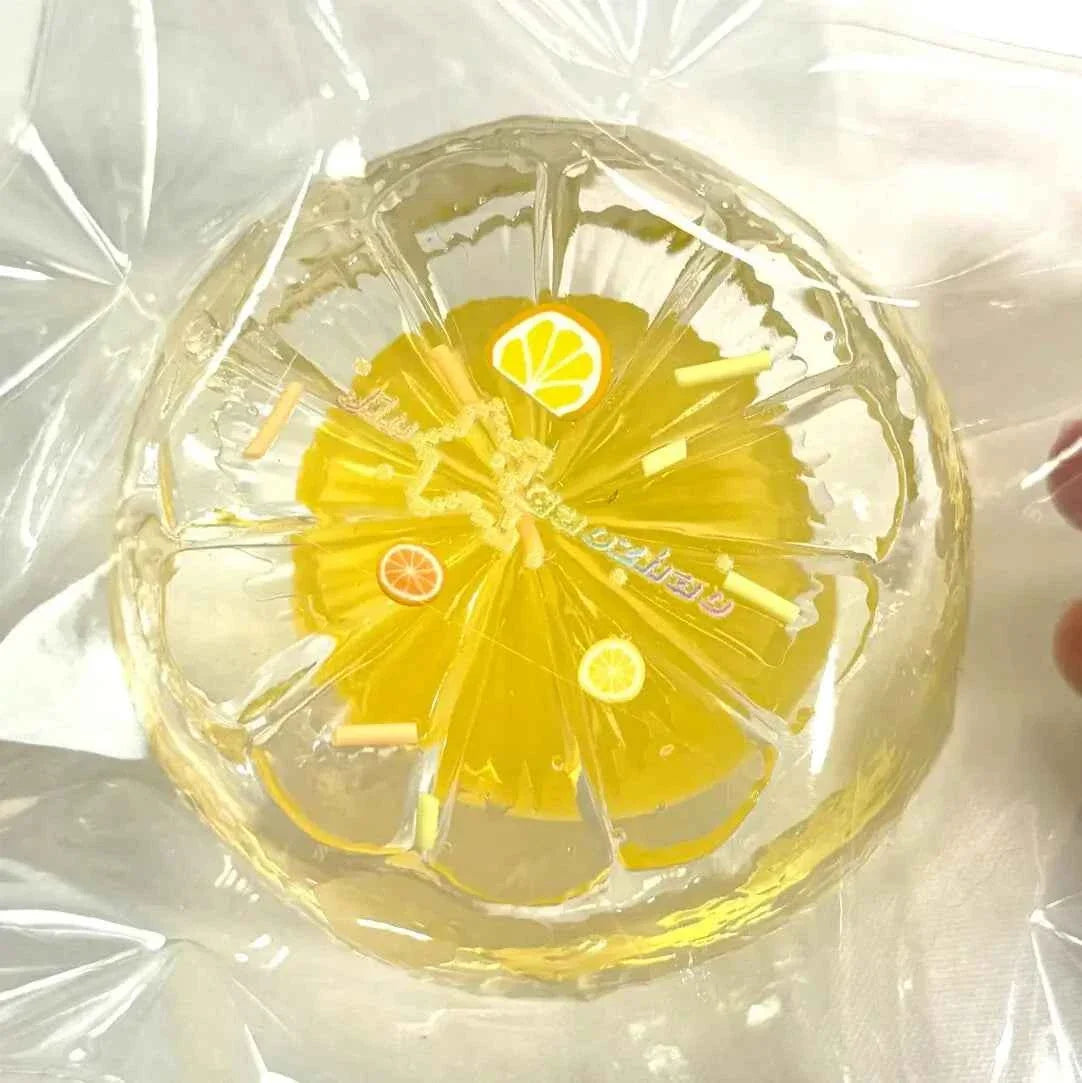 Quicksand Fruit Squishy Toy - Clear Silicone Fruit Tuotuo Series (Lime/Peach/Lemon)