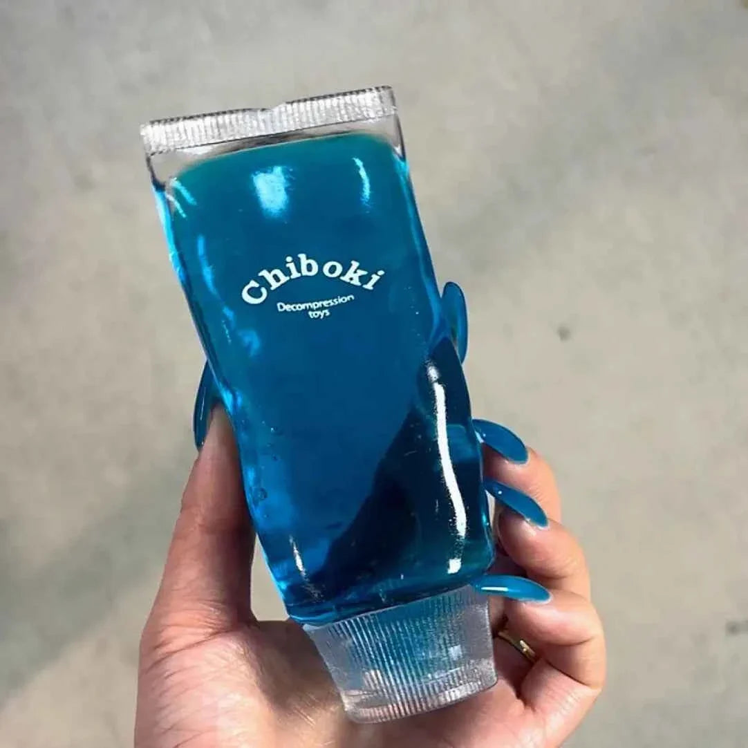 Chiboki Toothpaste Squishy – Glitter Jelly ASMR Toy