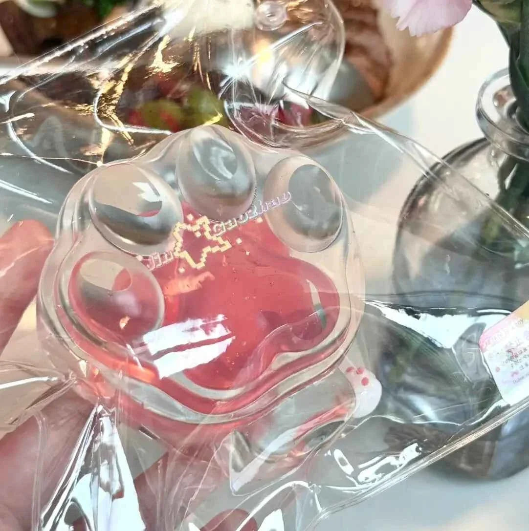 Dreamy Cat Paw Squishy: Transparent Silicone Stress Relief