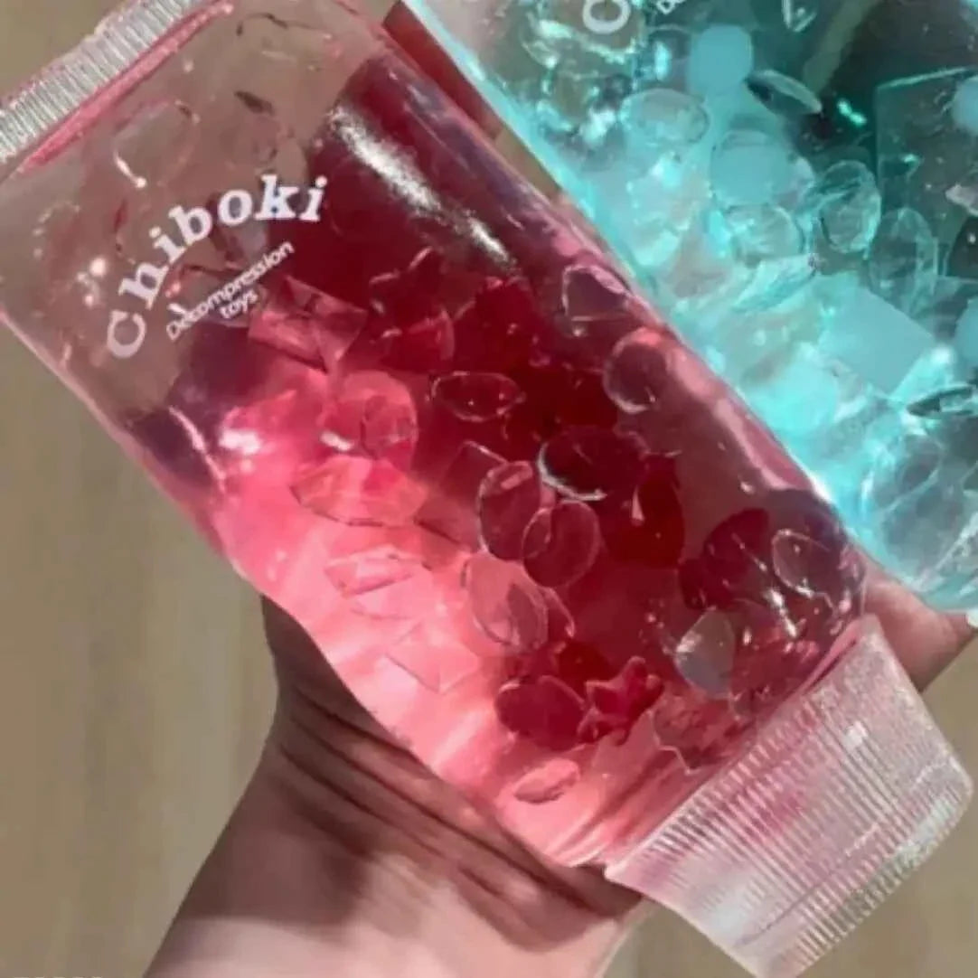 Chiboki Toothpaste Squishy – Glitter Jelly ASMR Toy