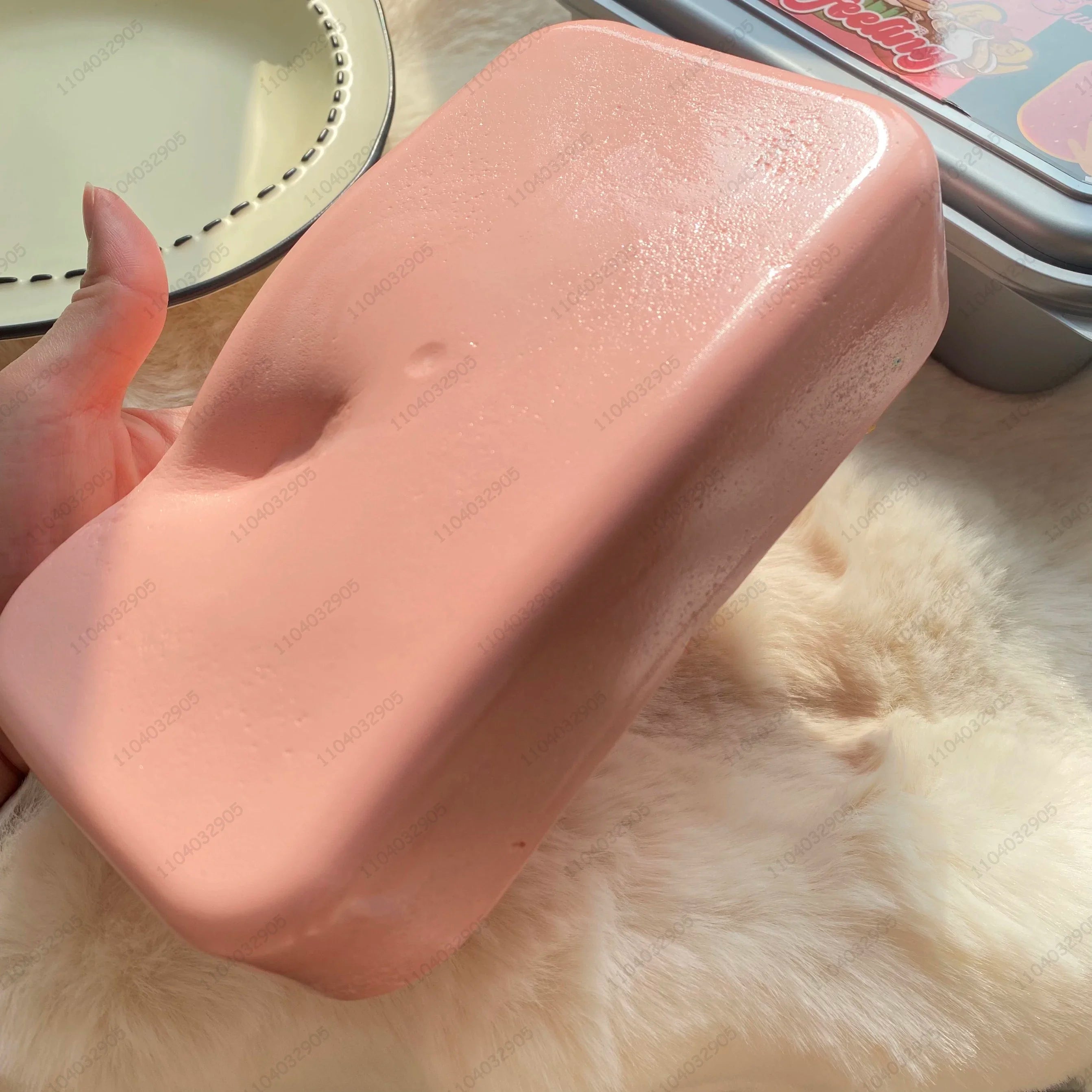 Sticky Box Cake Squishy Toy Slow Rising Moist Ice Cream Box Fidget Toys anti Stress Relief ASMR Sensory Toys for Kids and Adult