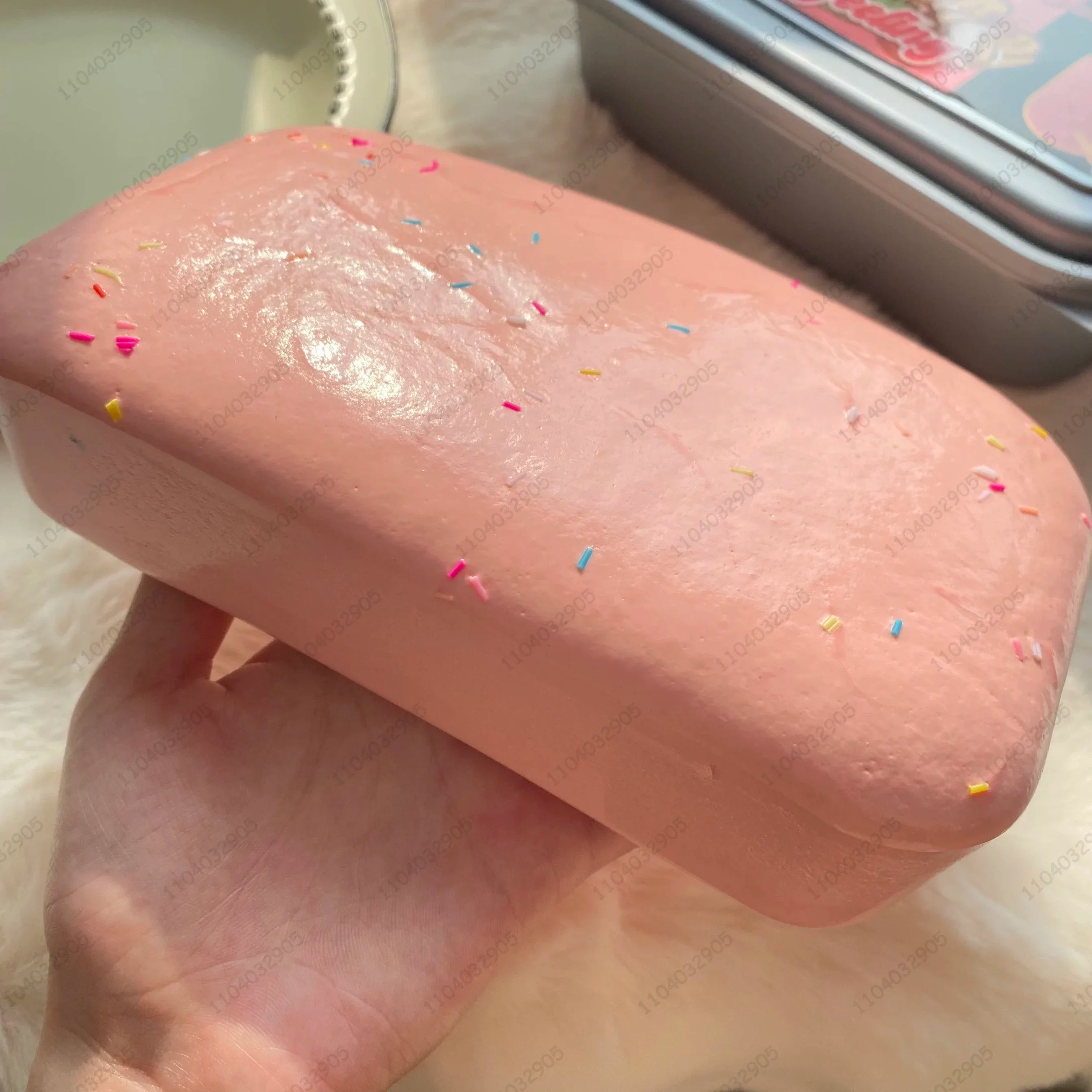 Sticky Box Cake Squishy Toy Slow Rising Moist Ice Cream Box Fidget Toys anti Stress Relief ASMR Sensory Toys for Kids and Adult