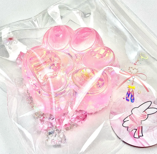Dreamy Cat Paw Squishy: Transparent Silicone Stress Relief