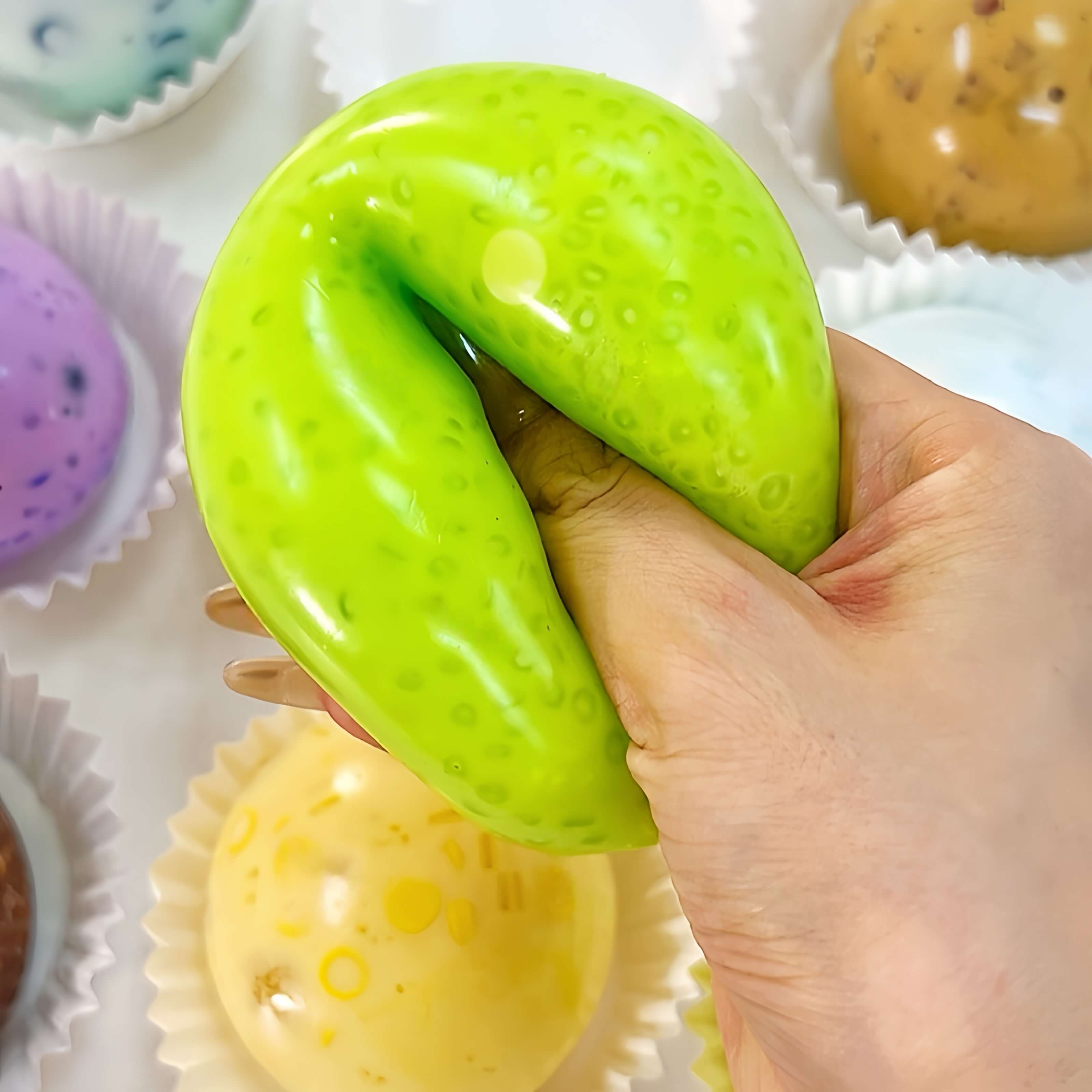 [CHIBOKI] Cream Cheese & Jumbo Candy Block Handmade Stress Relief Ball