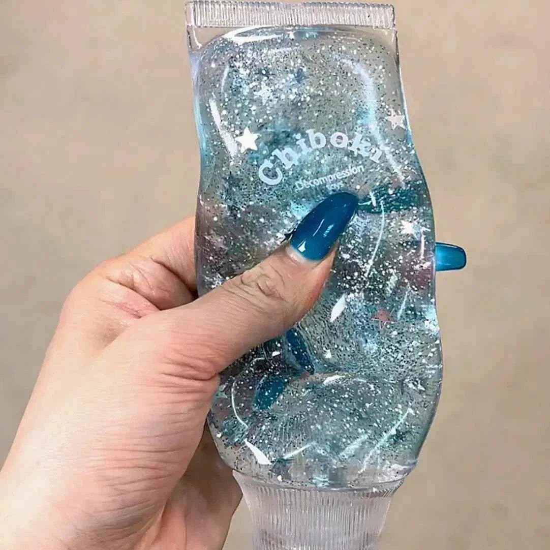 Chiboki Toothpaste Squishy – Glitter Jelly ASMR Toy