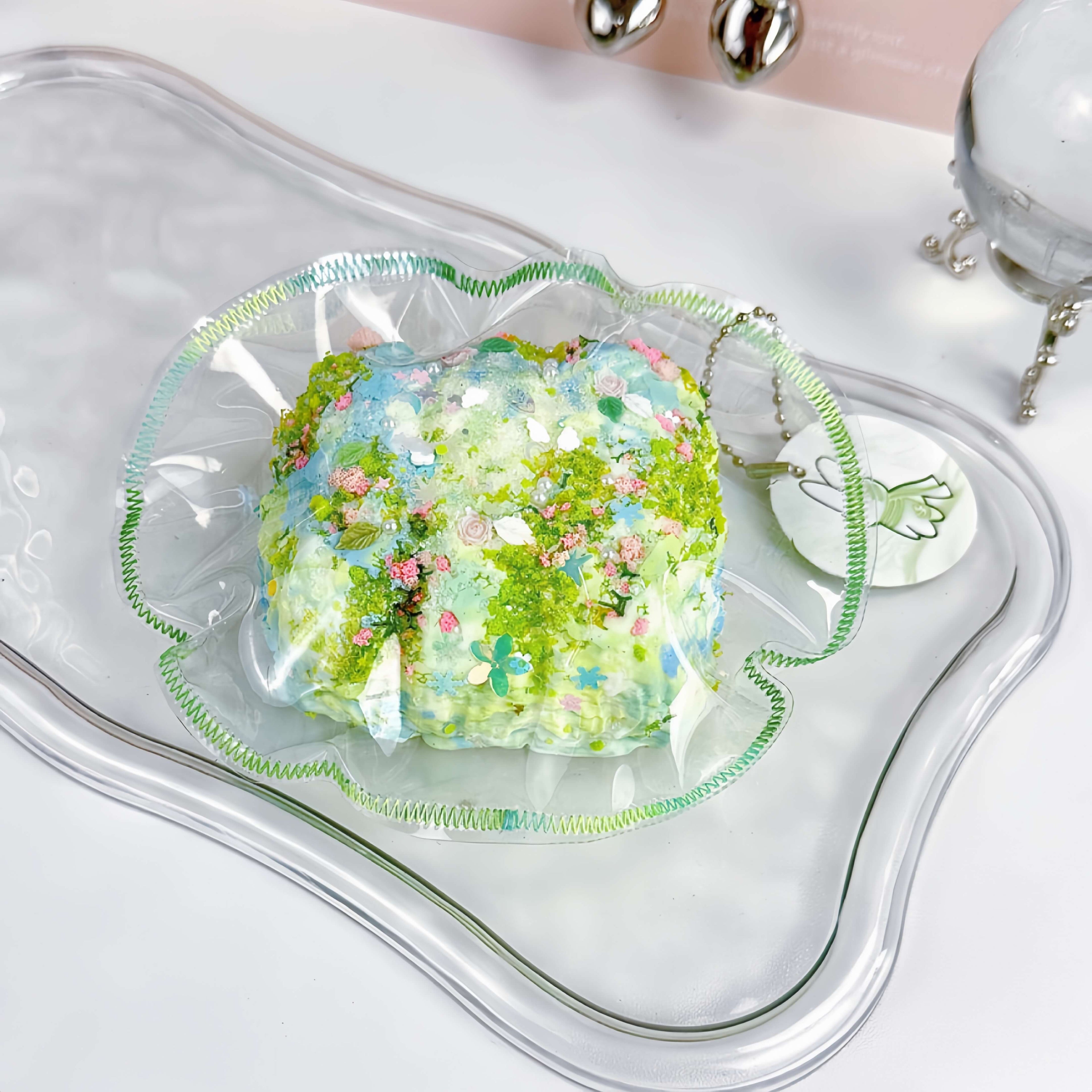 [Clear Silicone Squishy] Emerald Fantasy | Butterfly Pool