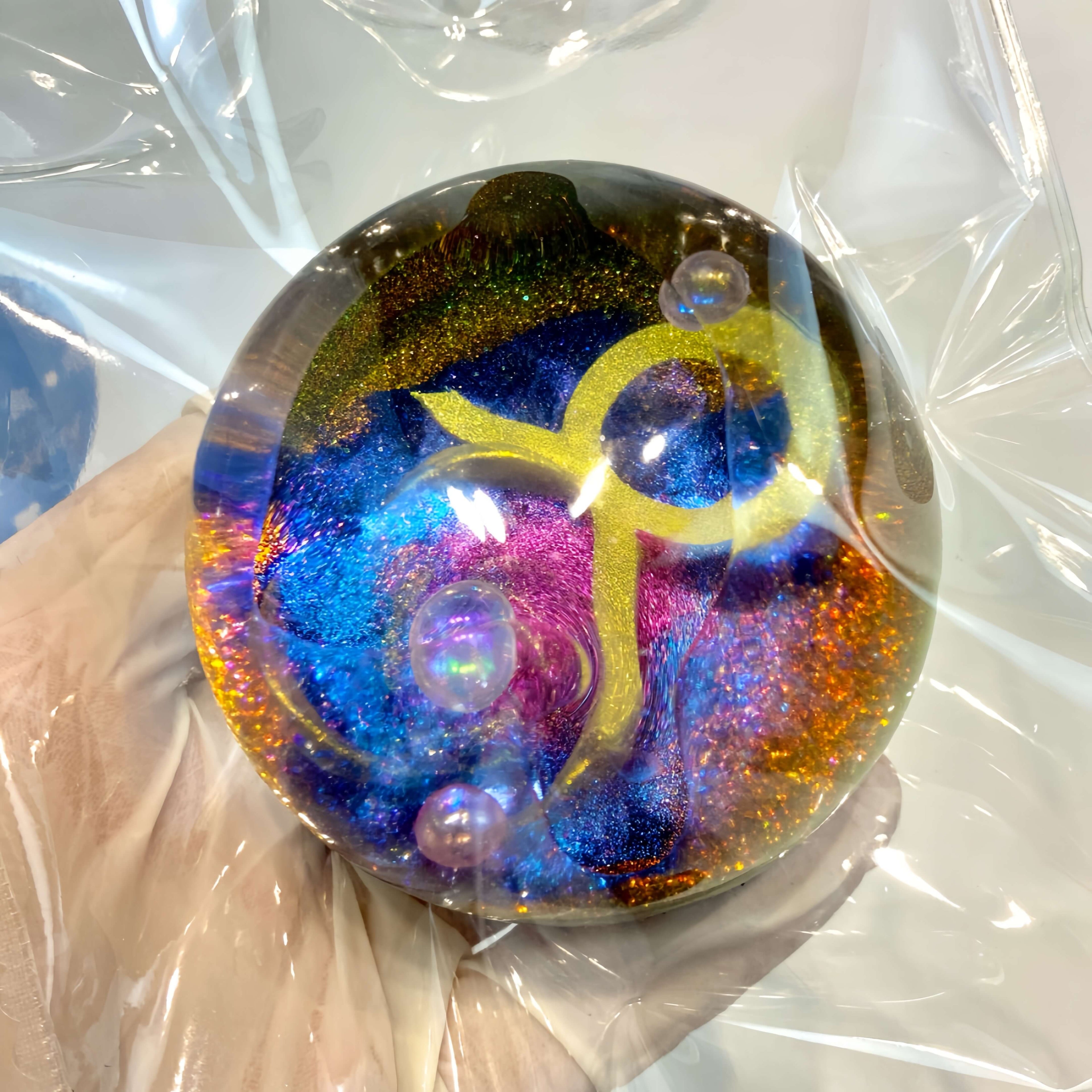[Clear Silicone Squishy] Zodiac Galaxy Orb