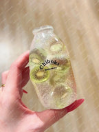 Fruit Hard Candy Glass Bottle Stress Ball Transparent Bottle Fidget Toys Milk Drink Squishy ASMR Sensory anti Stress for Adults