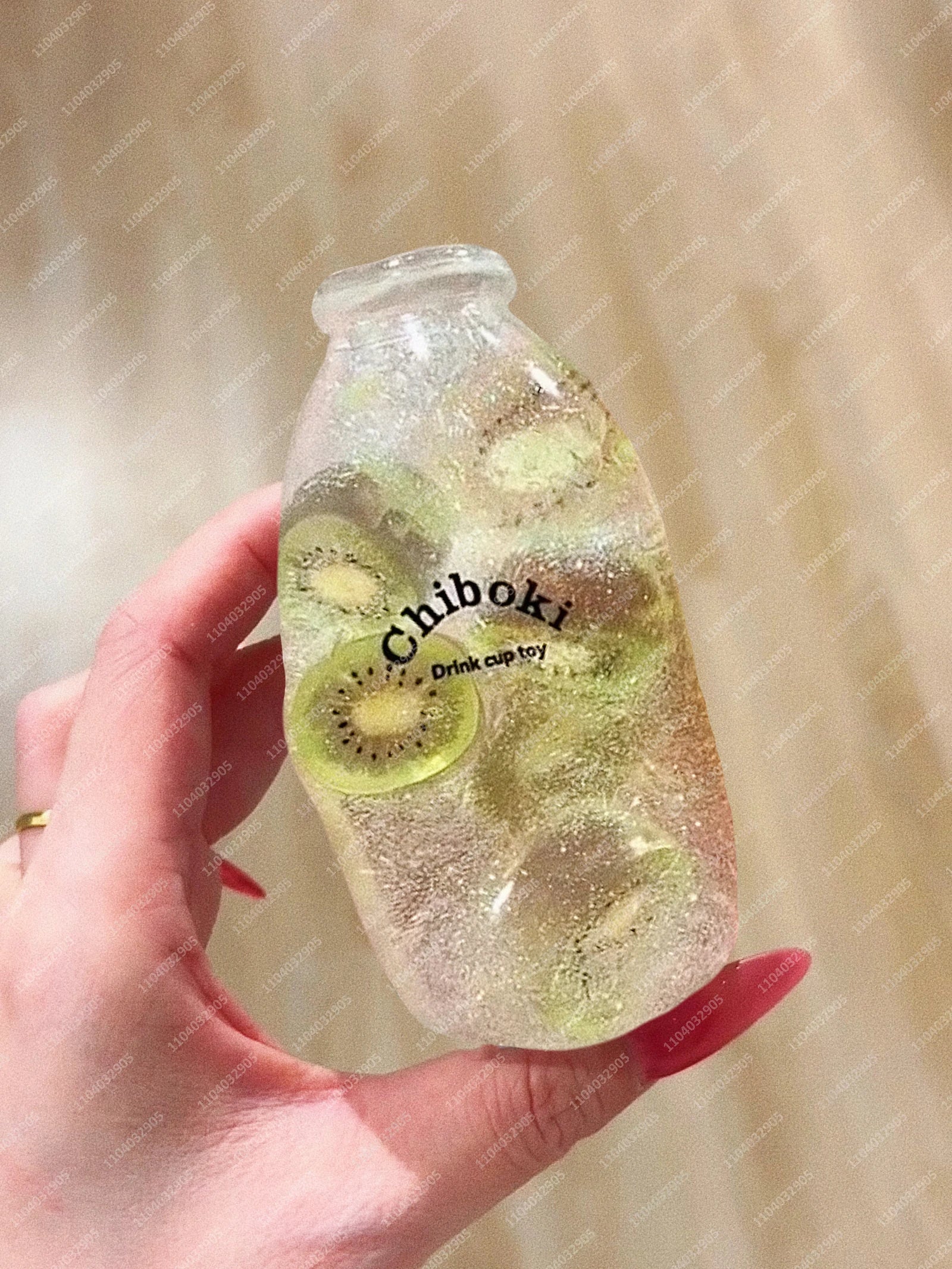 Fruit Hard Candy Glass Bottle Stress Ball Transparent Bottle Fidget Toys Milk Drink Squishy ASMR Sensory anti Stress for Adults