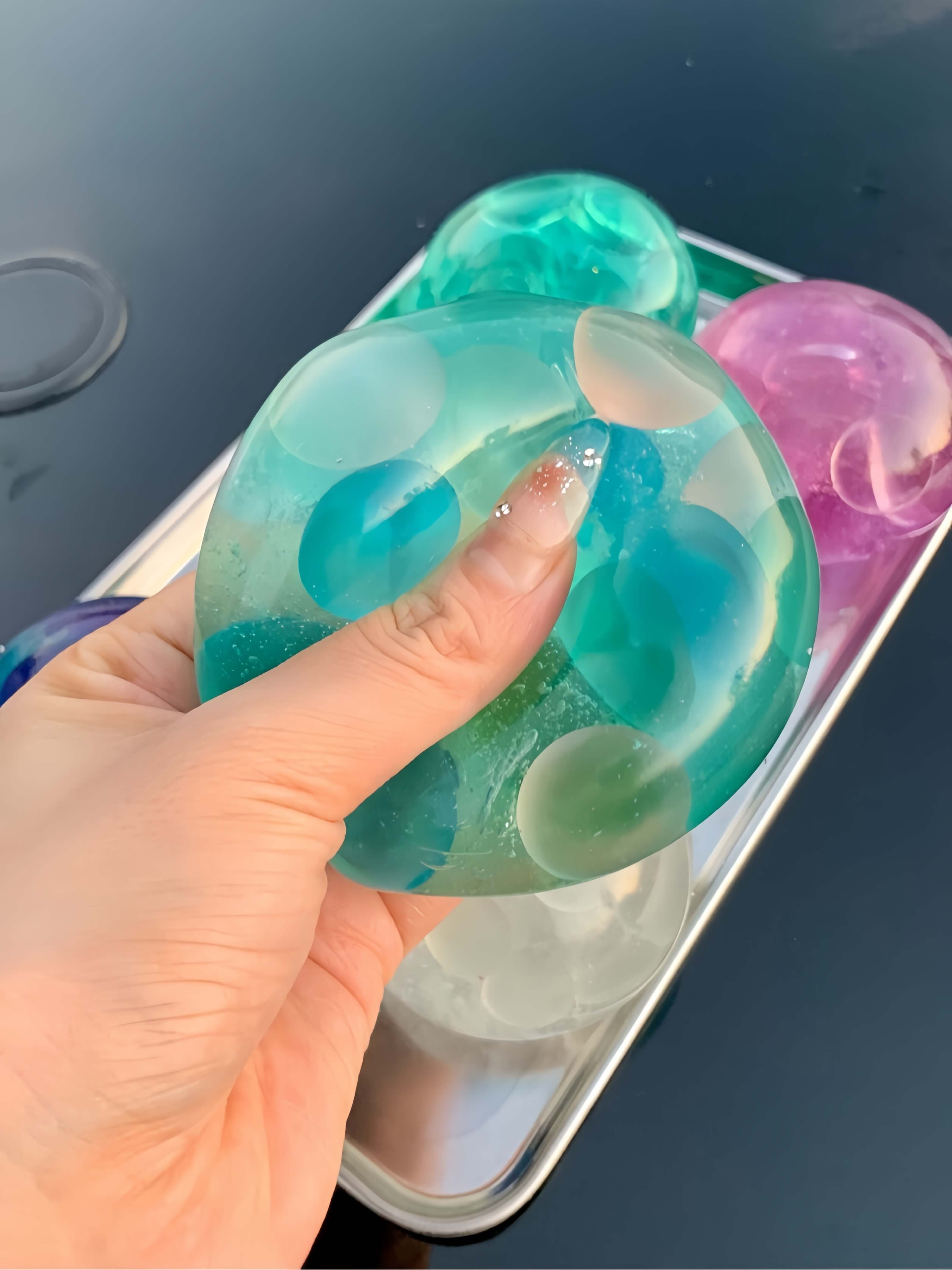 [CHIBOKI]Artisan Jade‑Texture Stress Ball – Handmade Calming Fidget Sphere