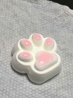 Large Pink Cat Paw Squishy: Handcrafted Silicone Stress Relief